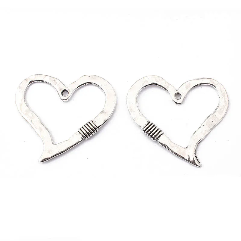 3 шт большие открытые подвески в форме сердца для поделок Женские винтажные