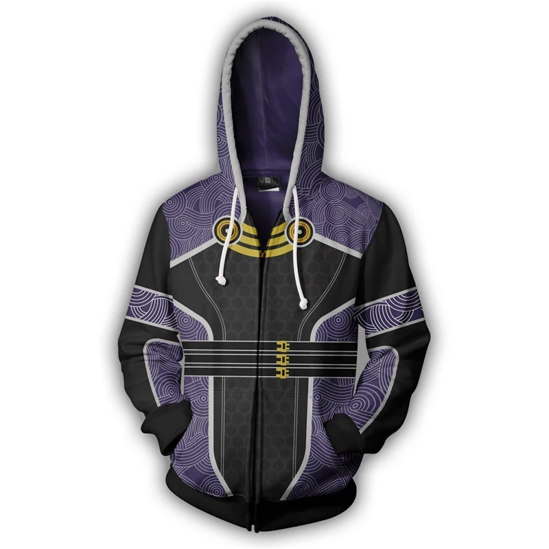 hoodies 2 Игра Mass Effect 3 N7 толстовки Косплей Костюм Tali'Zorah футболка куртка пальто на молнии свитер с капюшоном для мужчин Одежда для мальчиков - Цвет: hoodies 2