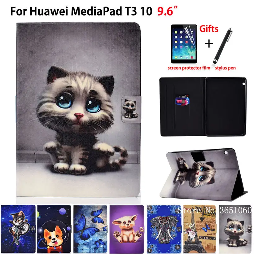 Симпатичный чехол с кошкой для Huawei MediaPad T3 10 Женская яркость 9 6 дюйма силиконовый