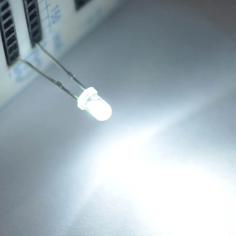 PHISCALE 50 шт. 3 мм белый светодиод Круглый с куполообразной верхней прозрачной