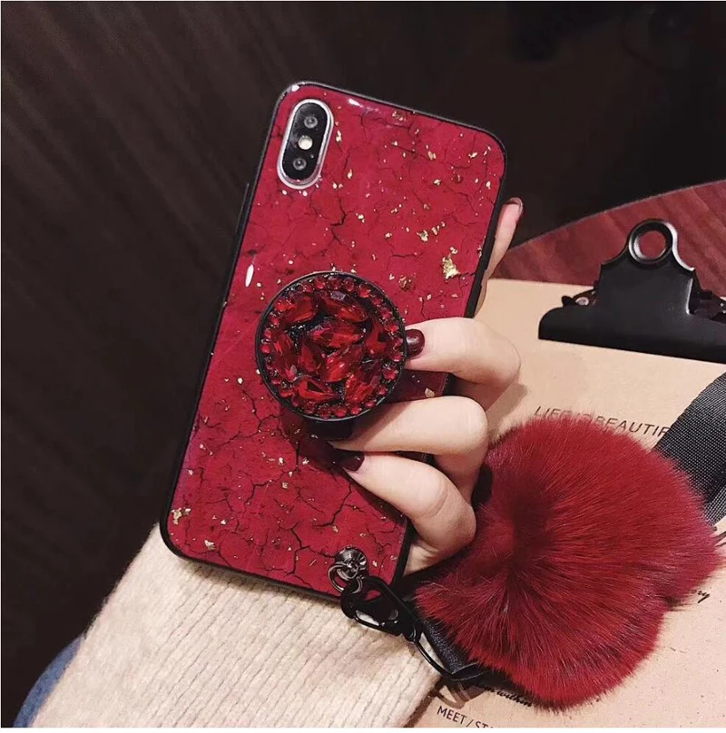 Hairball red Чехлы из золотой фольги для Huawei P10 P20 Mate 20 lite Pro 20X Nova 3 3i 4 Чехол Honor 9 10 V9 V10 8X MAX 8C мраморный мягкий чехол - Цвет: Hairball red