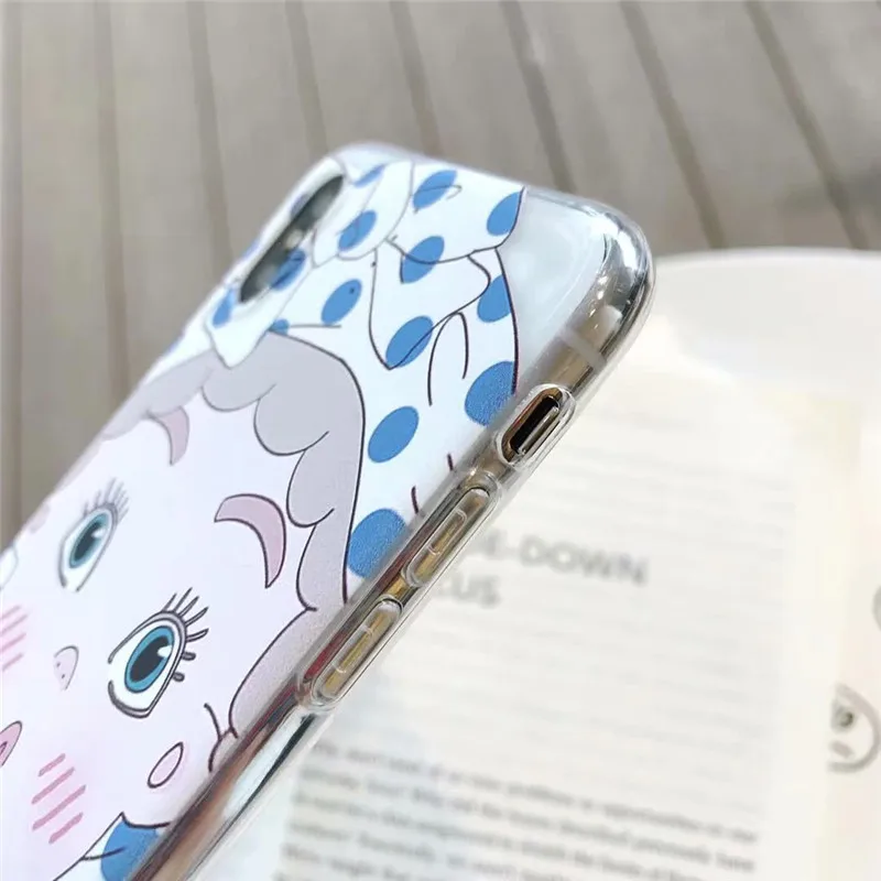 Cartoon Cute Girl TPU Silicone Phone Cases For iPhone X XS MAX XR Soft Back Cover Case 8 7 6 6s Plus Shell |