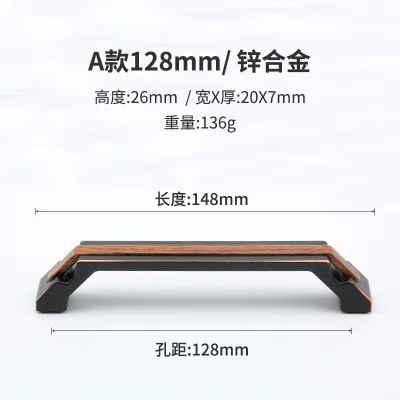 A 128mm handle 96 128 мм американский Ретро стиль черная антикварная медная тумба кухонного шкафа дверная ручка деревянный ящик ручка для шкафа - Цвет: A 128mm handle