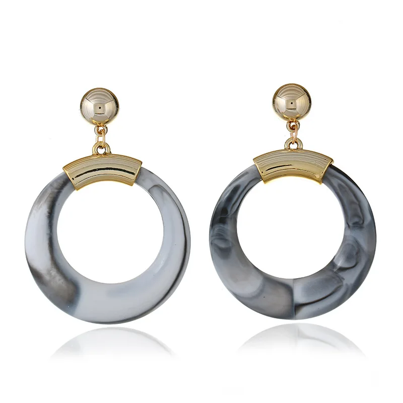 

Simple Bohemian Drop Earrings Fashion Colorful Resin Earrings For Women 2018 Hot Sales Jewelry Brincos Oorbellen JY5134