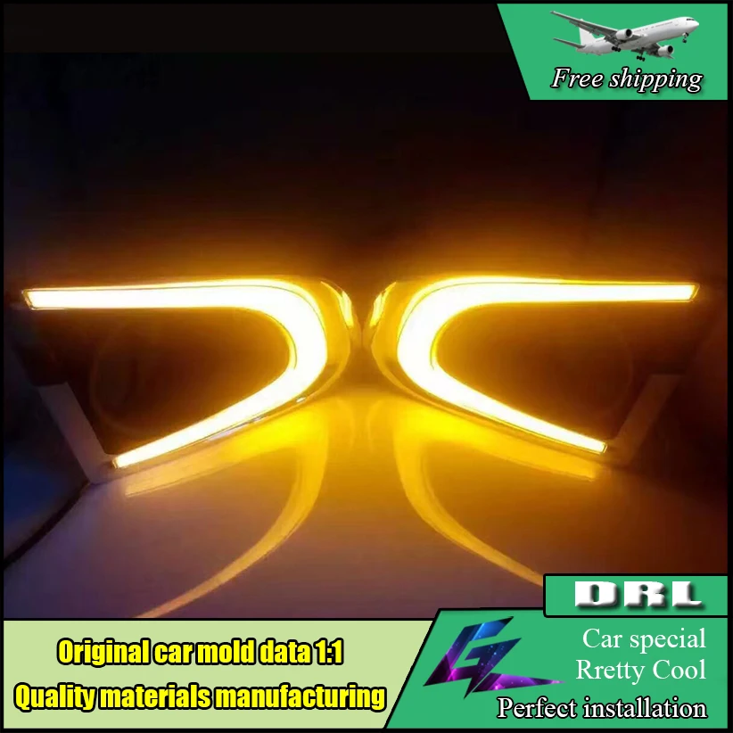 Car-styling DRL For Chevrolet TRAX Chevy 2014 2015 2016 Daytime Running Lights With Yellow Turn Signal 12V Day light | Автомобили и