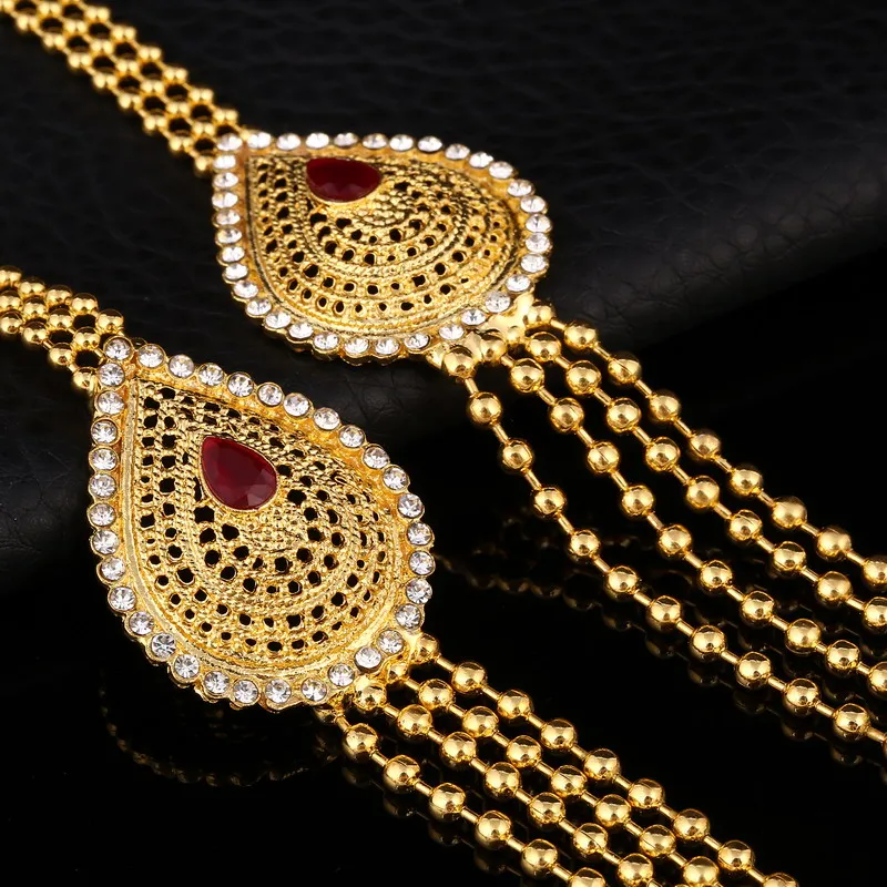 Дубай золотые Ювелирные наборы для женщин большое ожерелье Мода нигерийская