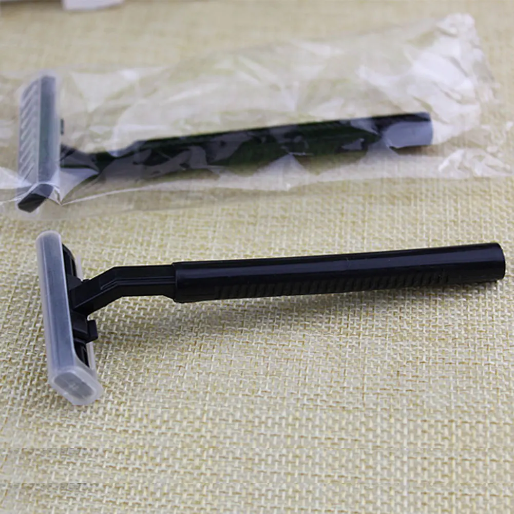 10 шт. Мужские Двойные лезвия пластиковые дорожные портативные уход за лицом