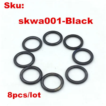 Black Axle Washer 8 шт. шайба для оси 8x11x1 мм ролик для скутера платформа для скейта Kingpin шайба оси рукав ручка колесо для скейта Fishboard pivot шайба - Цвет: Black Axle Washer