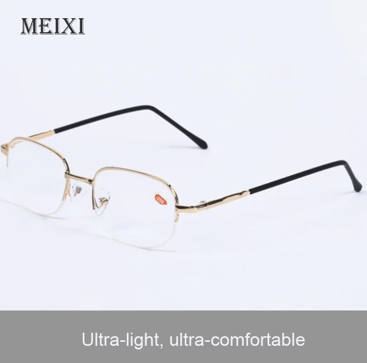 Очки для близорукости с полуметаллической оправой в коробке полимерные очки