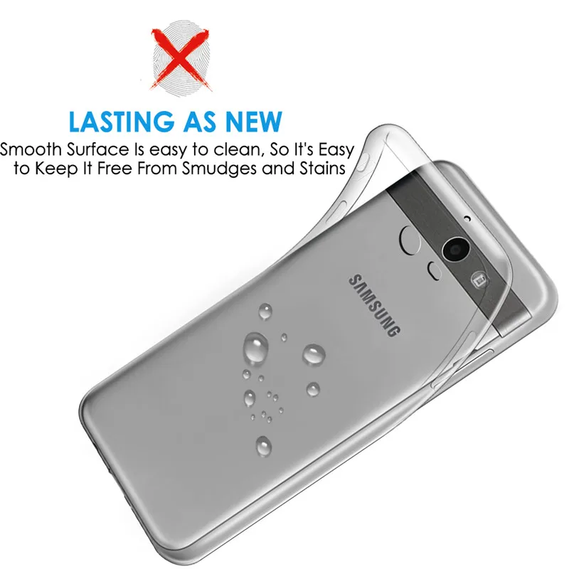 Qosea For Samsung Galaxy J7 J3 2017 Case Slim Silicone Anti-knock Soft TPU Transparent 2018 Protective Cover Coque |