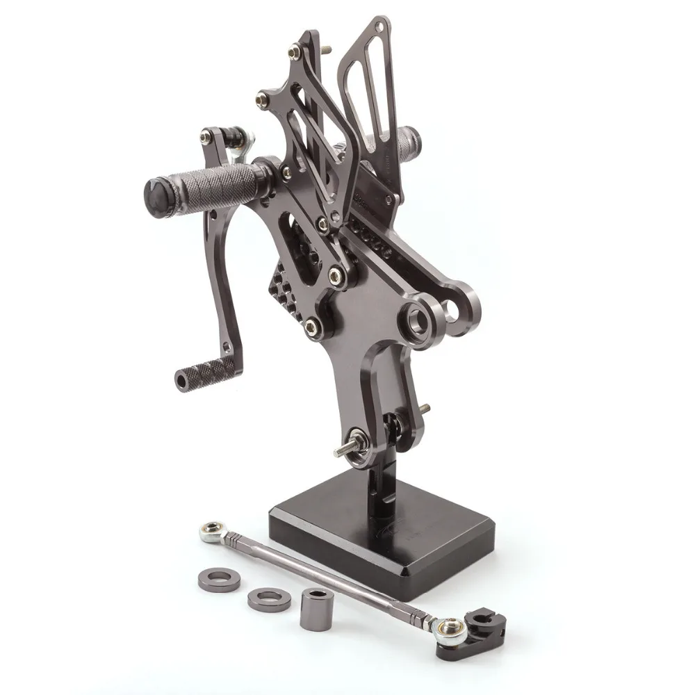 CNC Алюминиевые Регулируемые Задние подножки для Honda CBF150 CB190R CBF 150 CB 190R - Цвет: Titanium