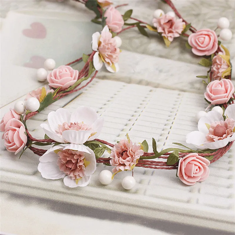 CC & BYX сказочная Корона головные повязки Цветочная Женская Ручная работа