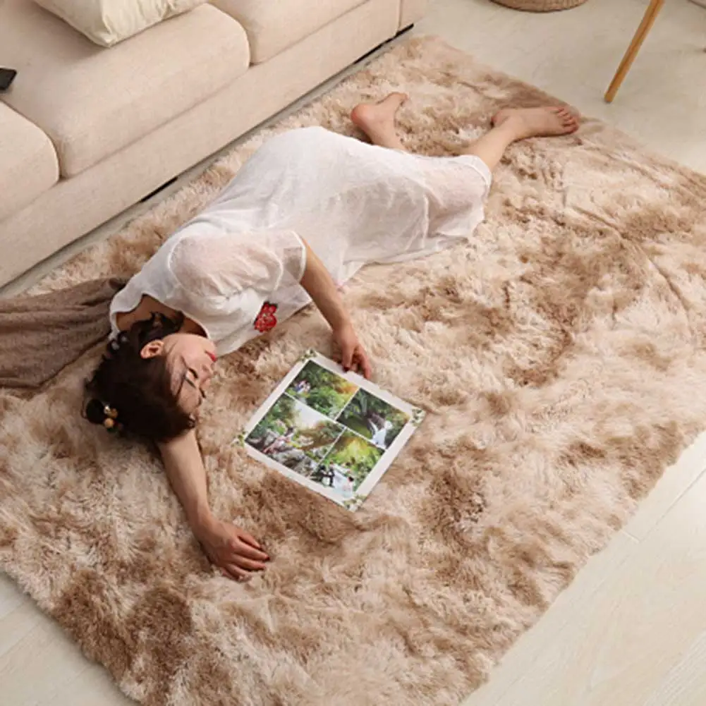 Серый Крашеный плюшевый ковер мягкие ковры для гостиной спальни