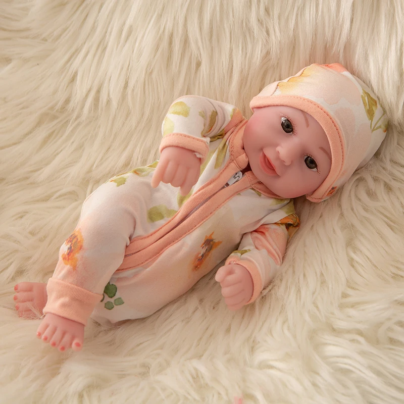 Подходит 10 дюймов Reborn Baby Doll Одежда с подсолнухами для девочек и мальчиков мягкий