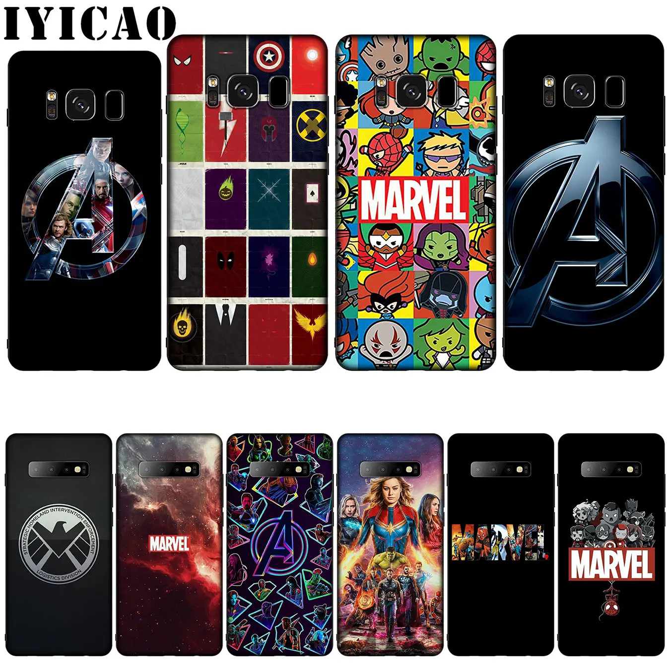 Мягкий силиконовый чехол с логотипом комиксов Marvel для Samsung Galaxy S20 S10 S9 S8 Plus Lite Ultra S6