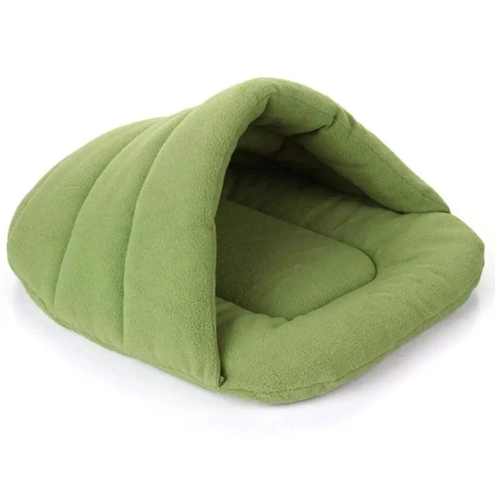 green Теплые домашние тапочки для кошек, кровати, кровати, собаки, котенка, коврик, гнездо, питомник, мягкий диван, спальный мешок, коврики, подушка для кошек, собак, товары - Цвет: green