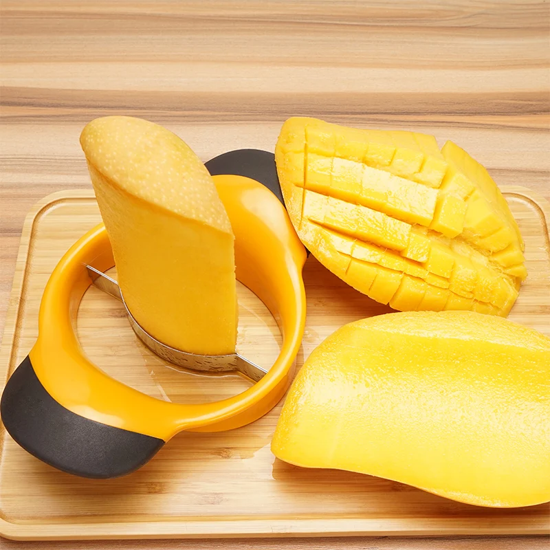 Migecon Stainless Steel Mango Cutter Fruit Slicer Non Slip Handles Vegetable Gadget Separation Kitchen Tool Accessories | Дом и сад