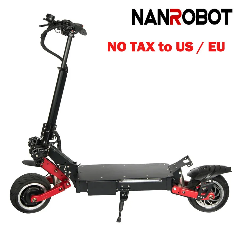 Nanrobot RS7 1" 3200 Вт высокой мощности Скорость Портативный складной 60V 31.2A, 55MPH и 55 миль 2 колеса kick e Электрический самокат для взрослых