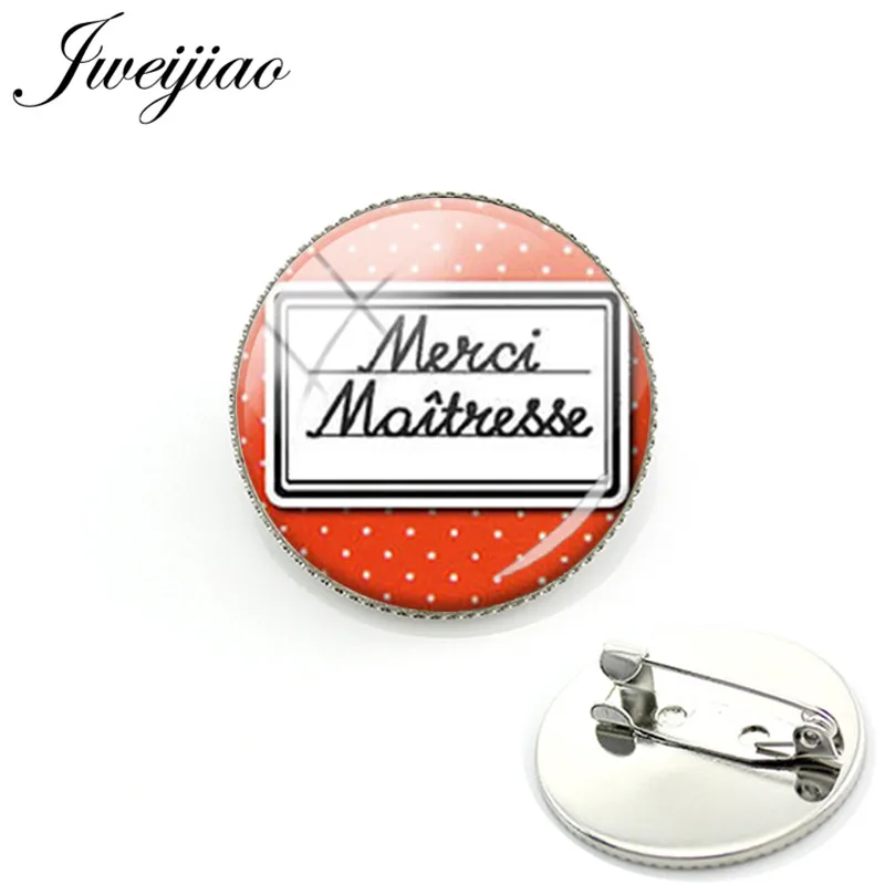 Брошь JWEIJIAO с французскими надписями «спасибо, Медвежонок», заколка-значок, значок для мамы, нагрудник, одежда, холщовые аксессуары для сумок, MM116