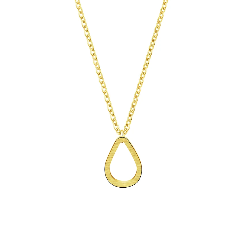 Нержавеющая сталь Простой Water Drop Подвески Bijoux Femme цвета: золотистый Серебристый