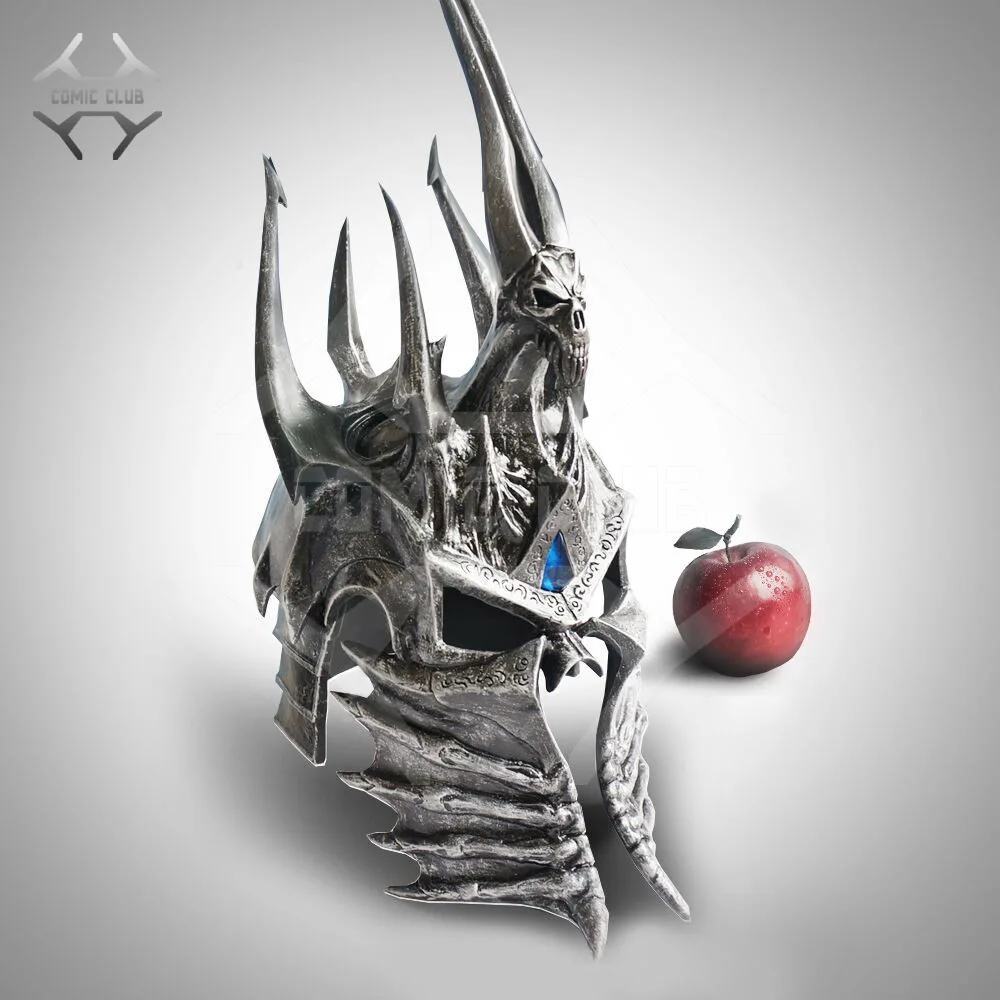 Комикс клуб стеклянный Стальной шлем HCMY Лич Кинг 1:1 для коллекции lich king