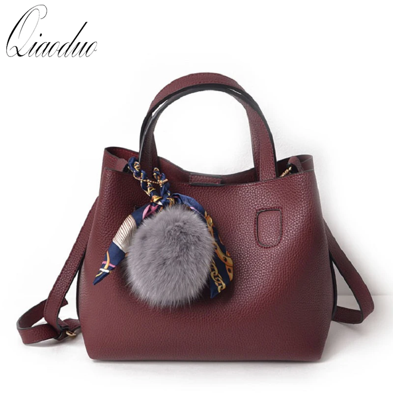 Qiaoduo 2020 New Women Handbag Designer Shoulder Bag Crossbody Retro Leather Luxury Lady Composite CR6623 | Багаж и сумки
