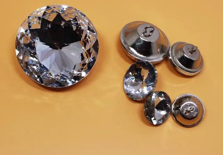 

1000pcs 25mm 3colors Rhinestone sale bauhinia pull clasp Crystal Soft package button sofa setting Glass Bauhinia pull buttons