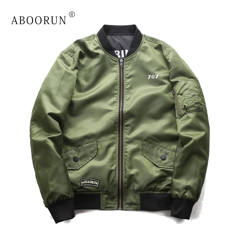 Мужская куртка бомбер ABOORUN одежда для двухсторонней носки мужская бейсбольная