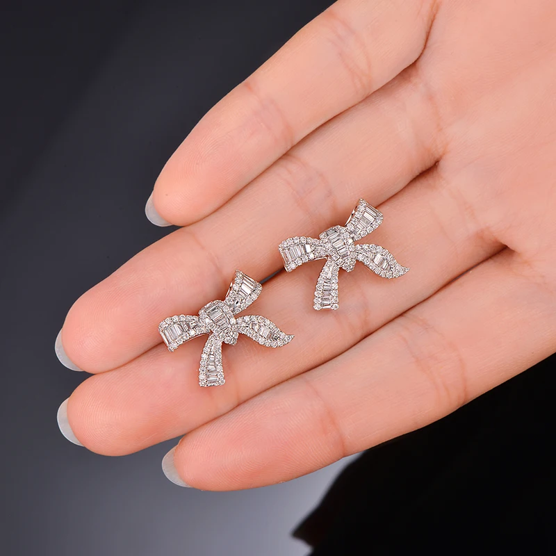 585 CTW серьги из белого золота с натуральными бриллиантами 14K/|Серьги-подвески| |