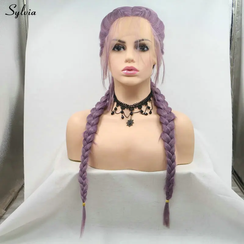 2 шт. парик для плетеных косичек Sylvia 613 # пастельный светлый/60 белый