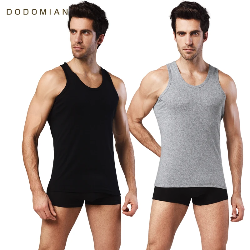 Майка мужская хлопковая из 2 предметов Повседневная Мягкая дышащая модная