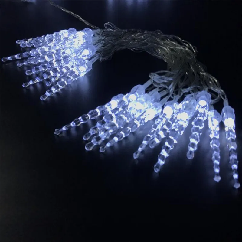 5 м 28led жесткая пластиковая сосулька сказочная Гирлянда для нового года, Рождества, свадьбы, вечеринки, украшения дома