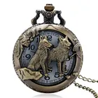Бронзовые винтажные карманные часы с собакой, женские, мужские часы с цепочкой, relogio, подарок