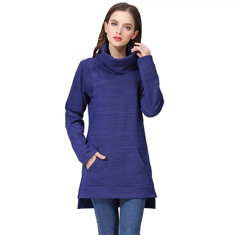Темно-синий Emotion Moms Elegant Maternity Clothes Thermal breastfeeding Coat Turtle Neck Nursing Sweaters Hoodie the Colour of Dark Blue - Цвет: Темно-синий
