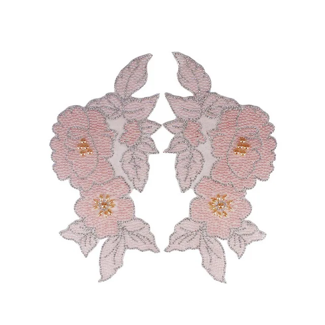 1 пара зеркальных цветочных аппликаций для рукоделия наклейки с помощью утюга