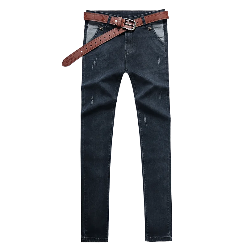 

2019 Autumn and Winter Men's Casual Jeans, Fashion Wild Long Pants Men , High Elasticity Men's Thin Feet Pants 27-36