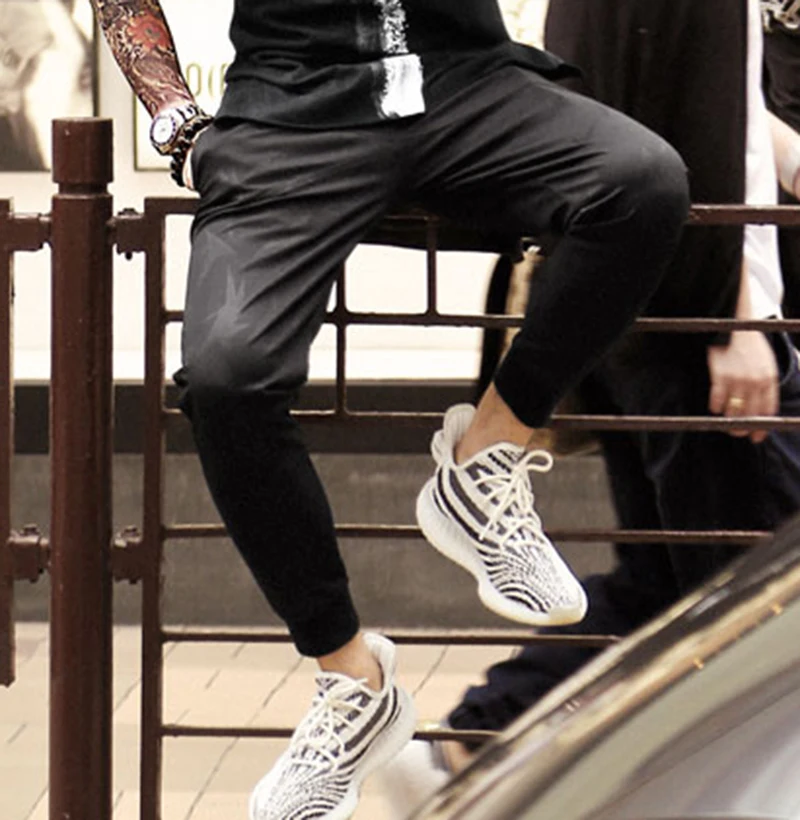 2017 Для мужчин новый летний принтом в виде звезд уличной моды Брюки для девочек Slim