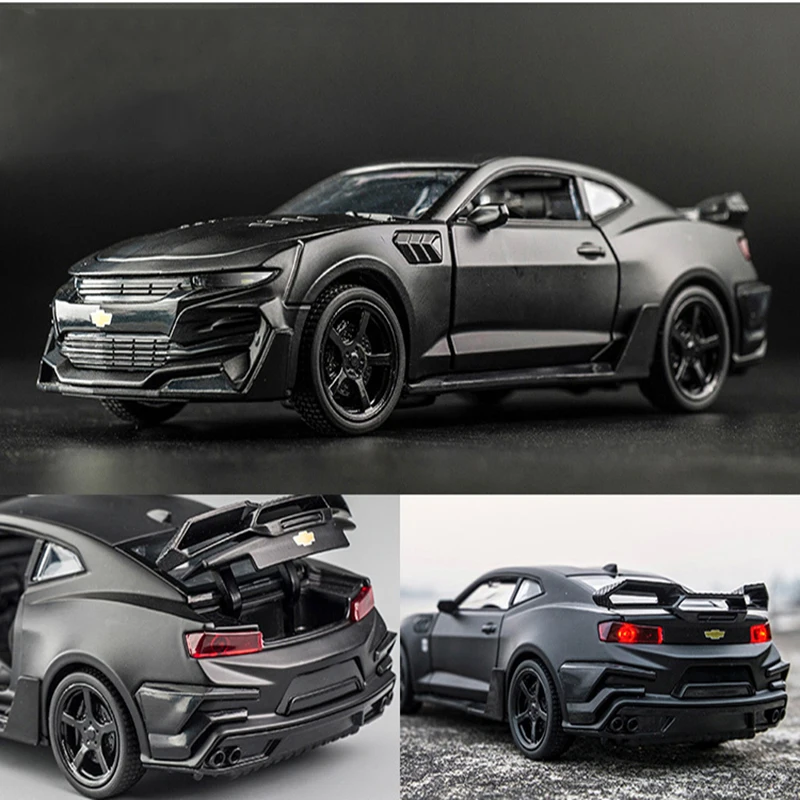 KIDAMI 1:32 Масштаб Camaro литье под давлением модель автомобиля игрушечные машинки вытяните назад автомобиль со звуком светильник Коллекция подарков для детей взрослых