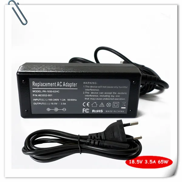 

AC Adapter Charger 18.5V 3.5A for HP Compaq nc8230 nc8430 nx6110 nx6120 nx6115 nx6310 nx6320 nx6325 65W Power Supply Cord