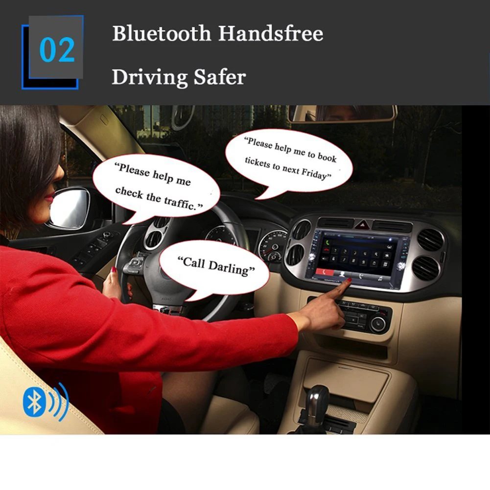 6 дюймовый Экран двойной Din автомобильный Радио Стерео Bluetooth MP5 плеер с поддержкой