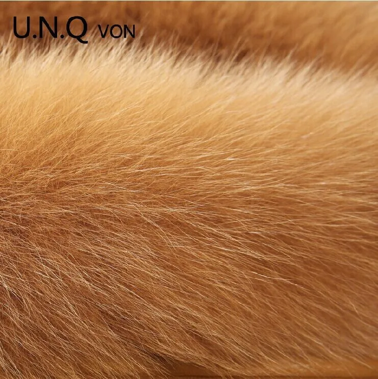 Женская теплая зимняя кожаная куртка супер лисьий меховой воротник тонкая из