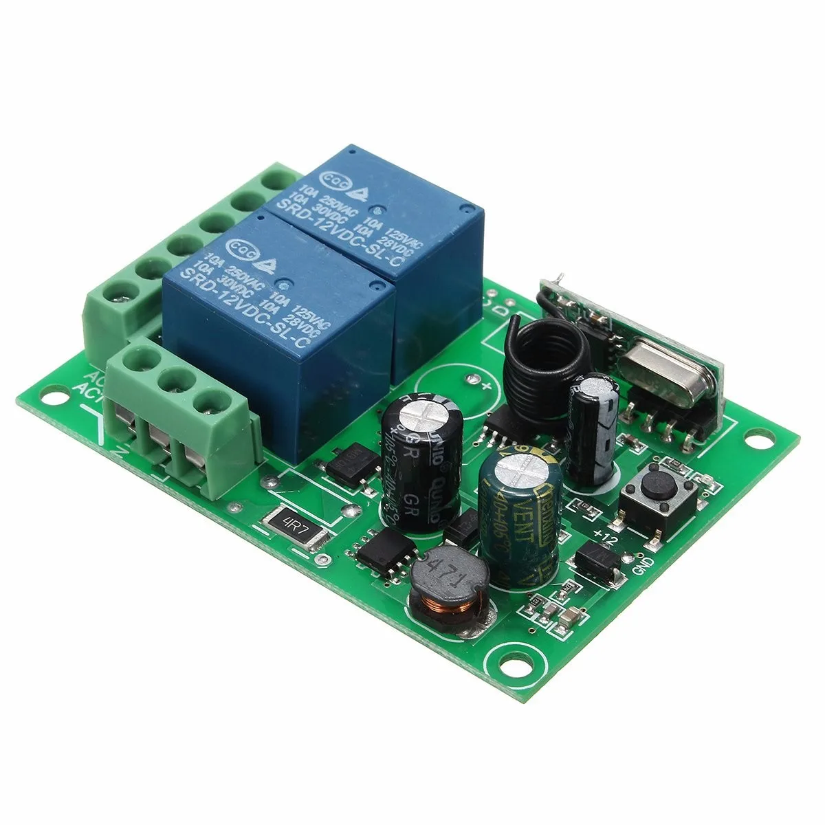 Умный дом DC 12V 220V 10A 315/433 МГц 2 канала Беспроводной реле РЧ пульт дистанционного управления Управление переключатель Супергетеродинный приемник Одежда высшего качества