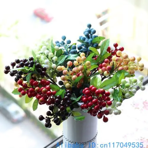 

1 PCS Beautiful Artificial Bush Berry Bouquet Foam Flower Home Decoration F176