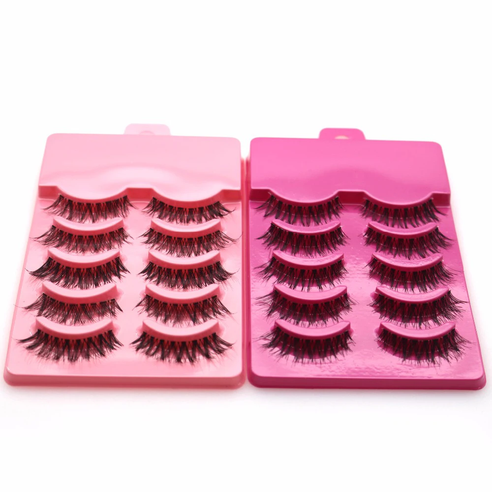 5 пар ручной работы Ресницы красота макияж Накладные ресницы натуральная
