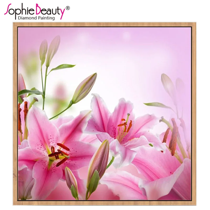 Картина из страз Sophie Beauty вышивка крестиком полностью круглая ручная работа