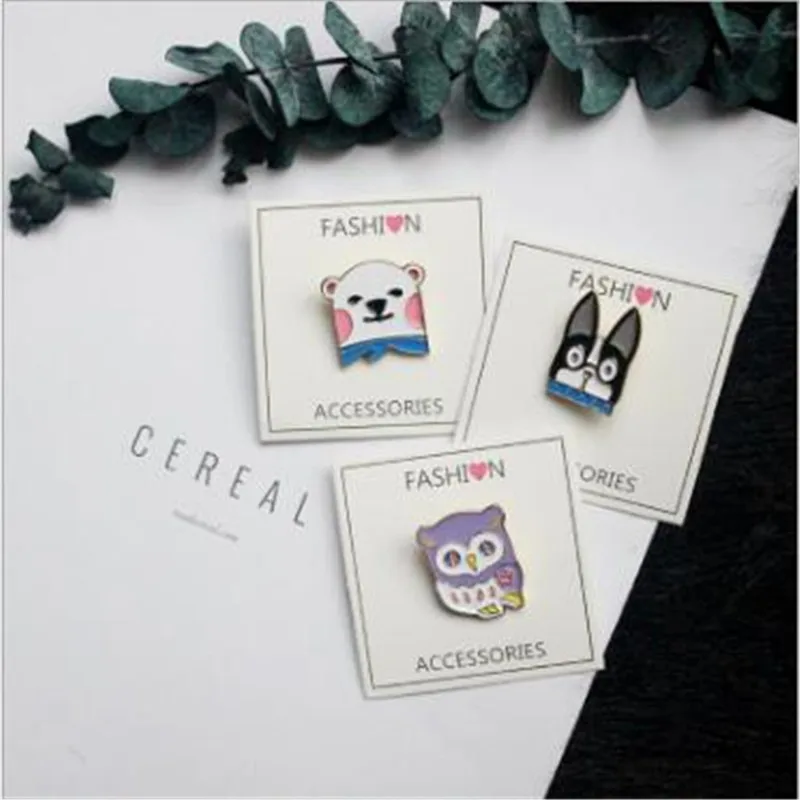 WKOUD женские животные кролик Кошка Сова булавки Милая брошка мультфильм ретро