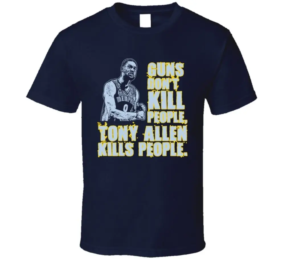 Мужская футболка с надписью Guns Dont Kill People Tony Allen Kills Basketball Memphis Повседневная