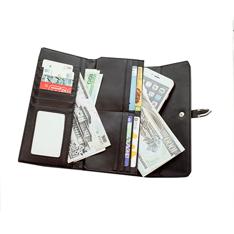 2018 женские кошельки в сетку клатч из натуральной кожи трехскладной длинный