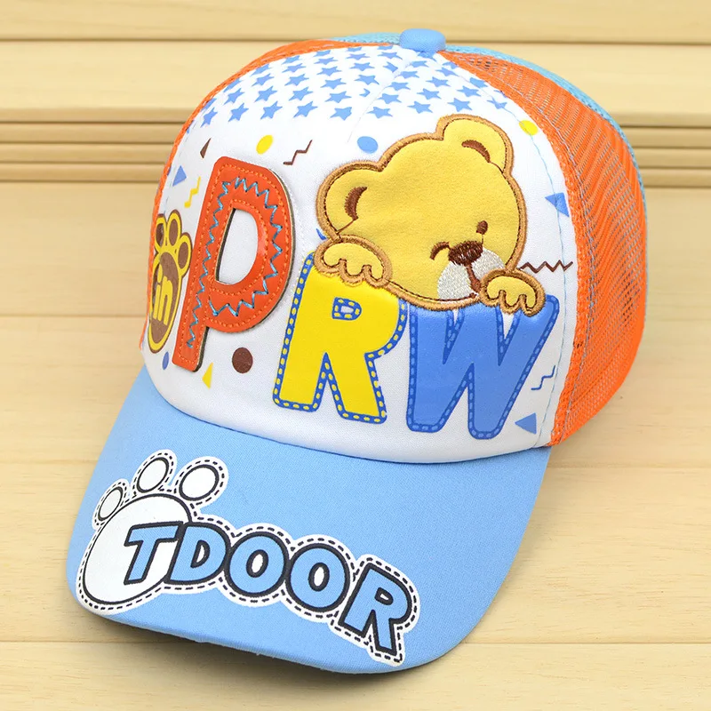 2019 летние бейсбольные аксессуары Мультяшные Детские Снэпбэк кепки с медведем