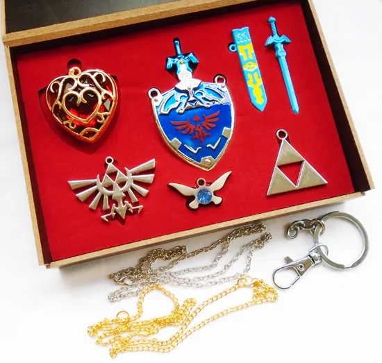 Новинка 7 шт./лот звеньевые брелки оружие звено Меч Щит Подвески мультяшный